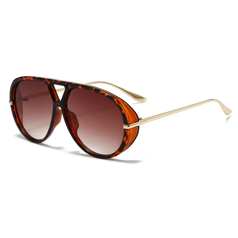 Aviator Fashion Sunglasses with Yellow Tinted Lenses
