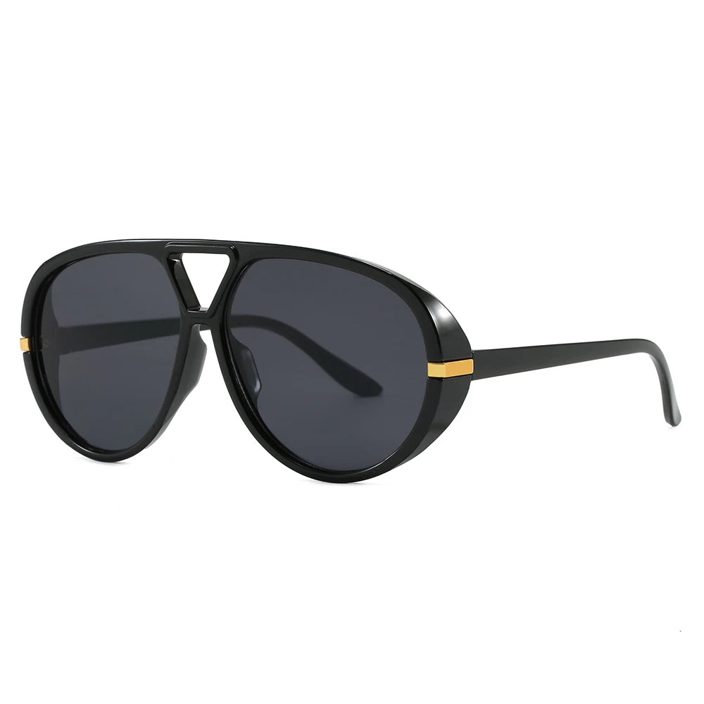 Aviator Fashion Sunglasses with Yellow Tinted Lenses