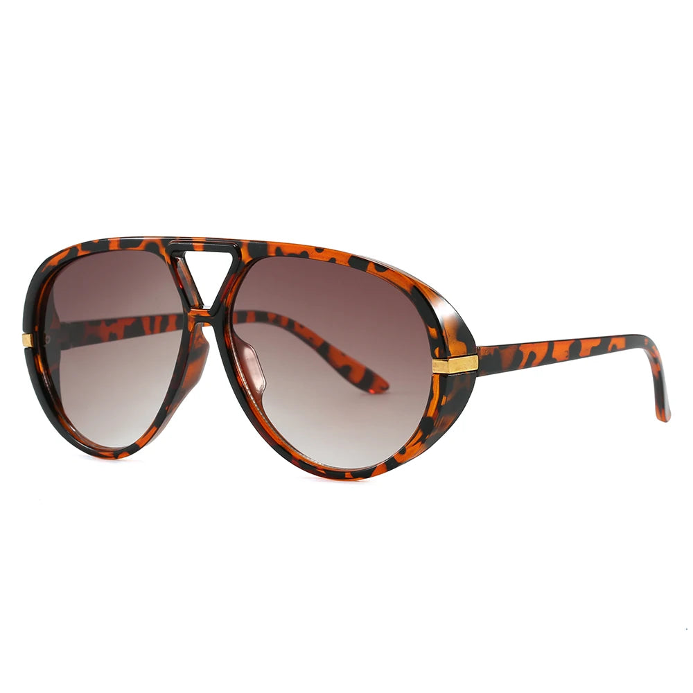 Aviator Fashion Sunglasses with Yellow Tinted Lenses