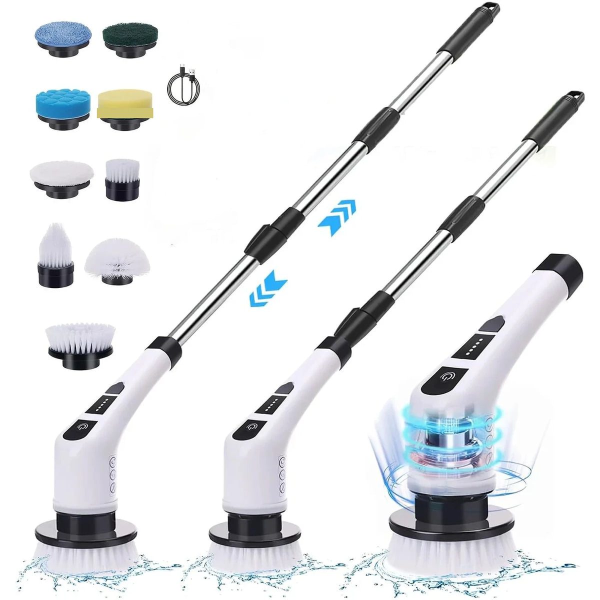 Electric Spin Scrubber – 9-in-1 Cordless Cleaning Brush