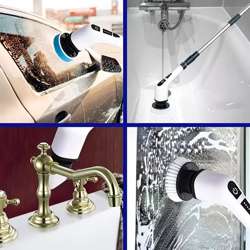 Electric Spin Scrubber – 9-in-1 Cordless Cleaning Brush