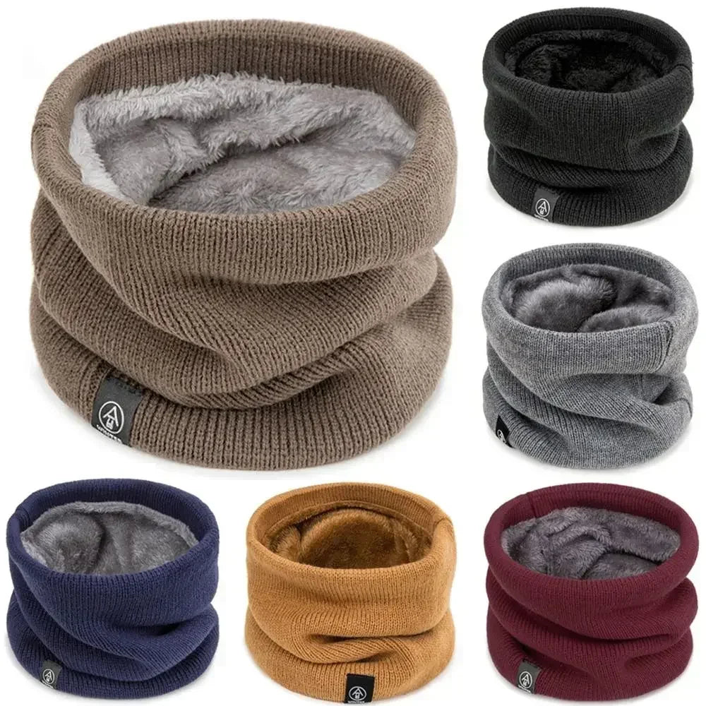 Ultra-Warm Winter Snood Scarf – Unisex Knitted Neck Warmer & Full Face Mask with Plush Lining