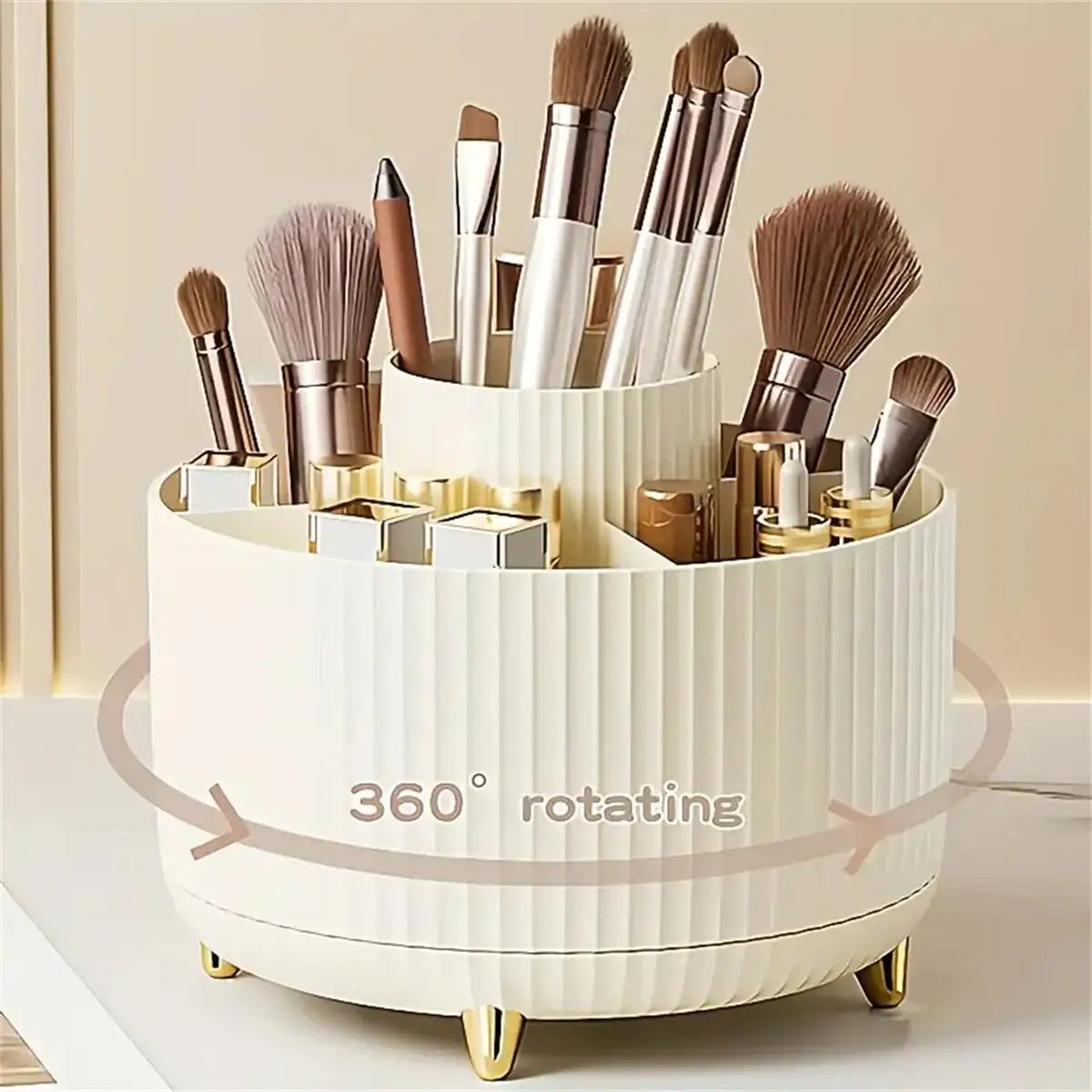 Tired of Messy Makeup? Try the 360° Rotating Makeup Organizer – Stylish, Space-Saving & Easy Access!
