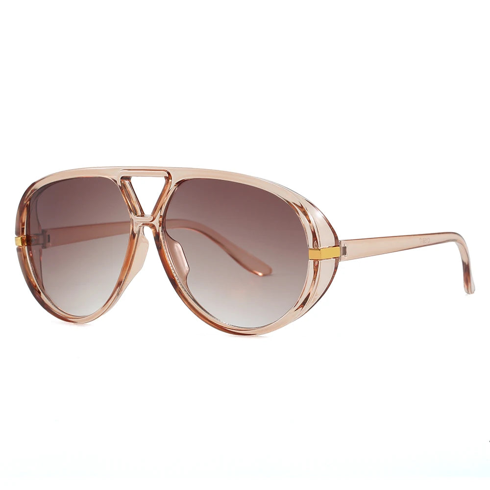 Aviator Fashion Sunglasses with Yellow Tinted Lenses