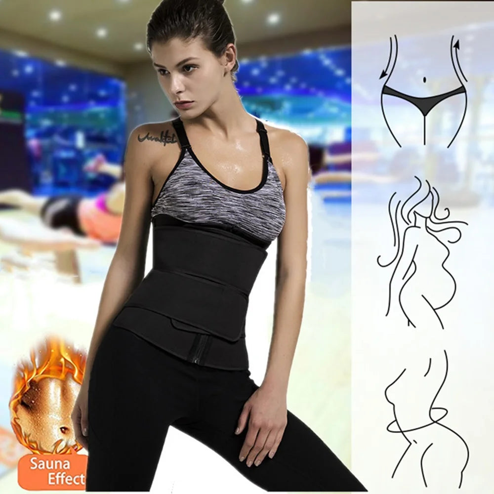 Extreme Sweat Waist Trainer – Slimming Body Shaper Belt for Tummy Control & Fat Burning