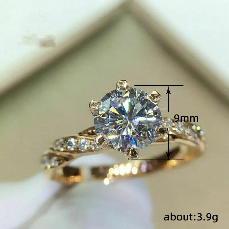 Classic 6-Claw Cubic Zirconia Ring