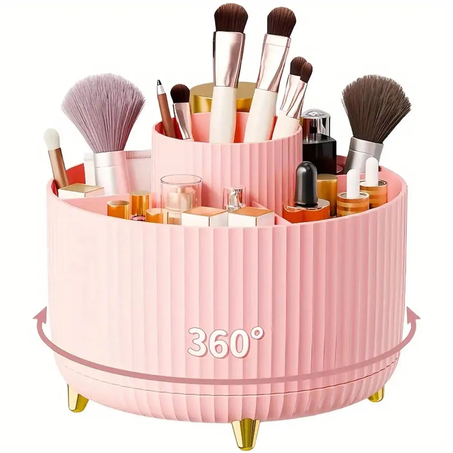 Tired of Messy Makeup? Try the 360° Rotating Makeup Organizer – Stylish, Space-Saving & Easy Access!