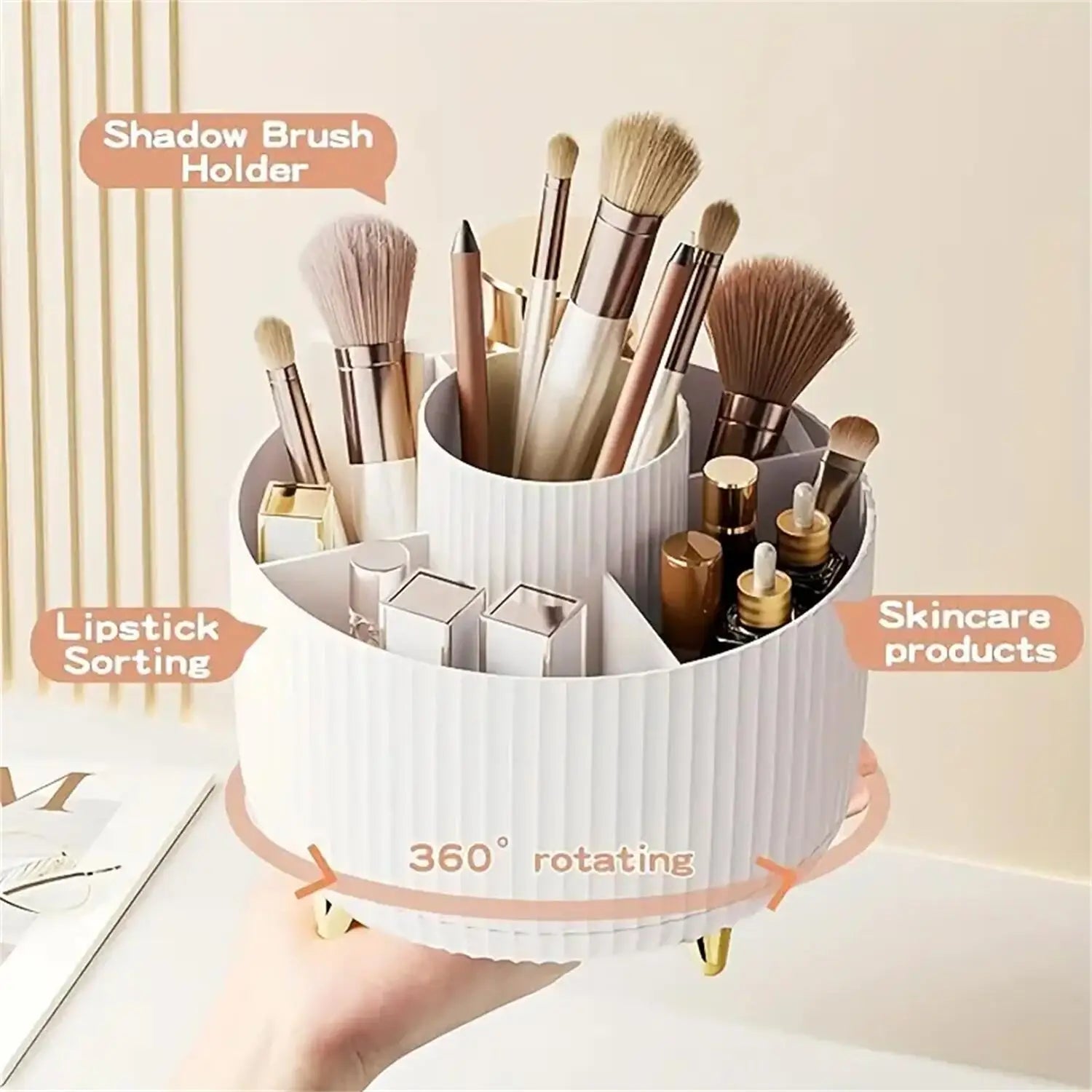 Tired of Messy Makeup? Try the 360° Rotating Makeup Organizer – Stylish, Space-Saving & Easy Access!