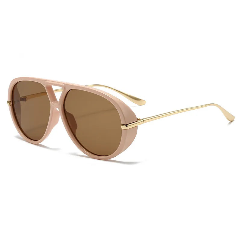 Aviator Fashion Sunglasses with Yellow Tinted Lenses